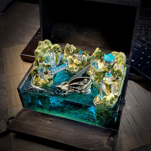 Elf Boat Castle Light Box - The Lord Of The Rings Fanart Info