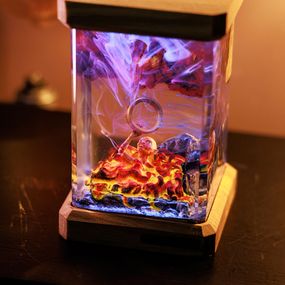 Gollum figure the lord of the rings resin lamp