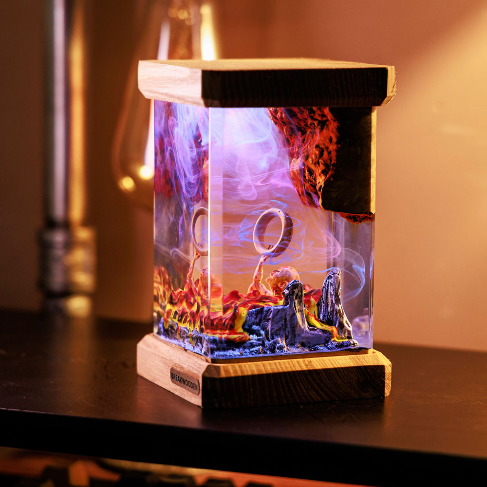 Gollum figure the lord of the rings resin lamp