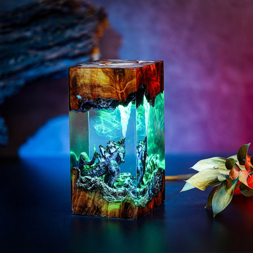Unique Godzilla Gift, Epoxy Resin Lamp