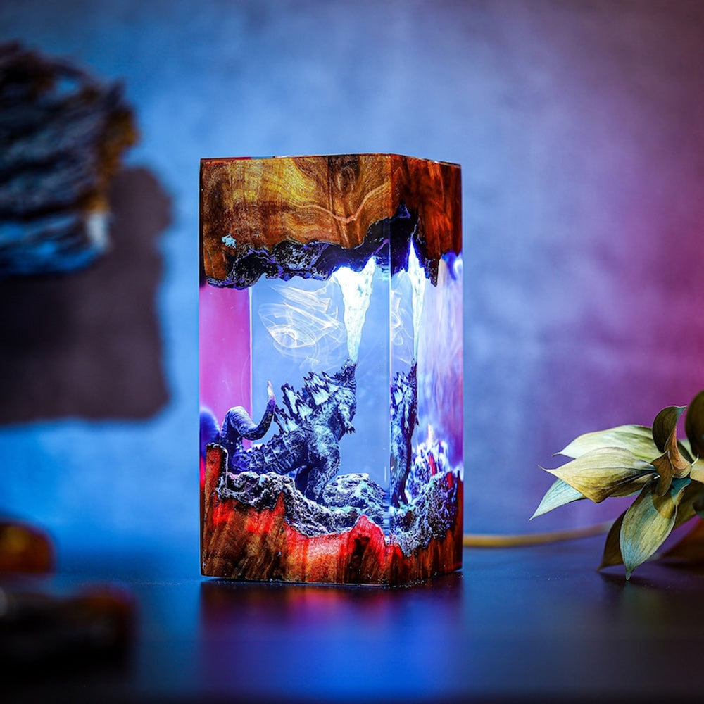 Unique Godzilla Gift, Epoxy Resin Lamp