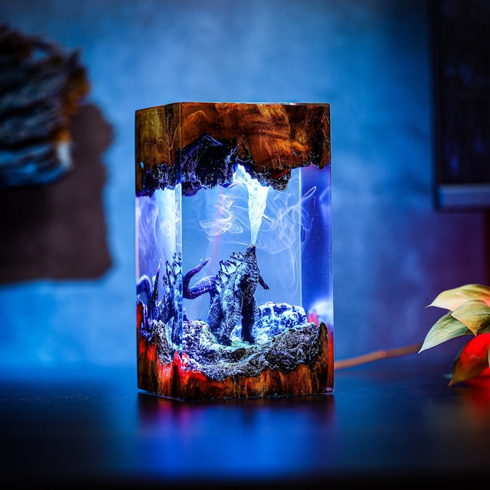 Unique Godzilla Gift, Epoxy Resin Lamp