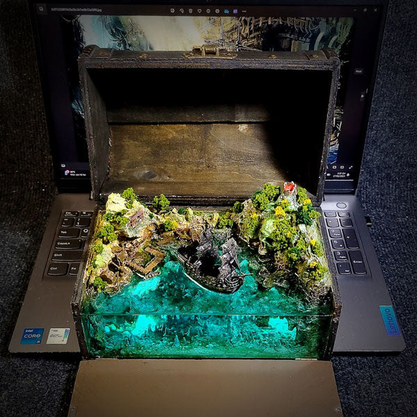 black pearl ship figure, Pirates of the Caribbean resin lamp