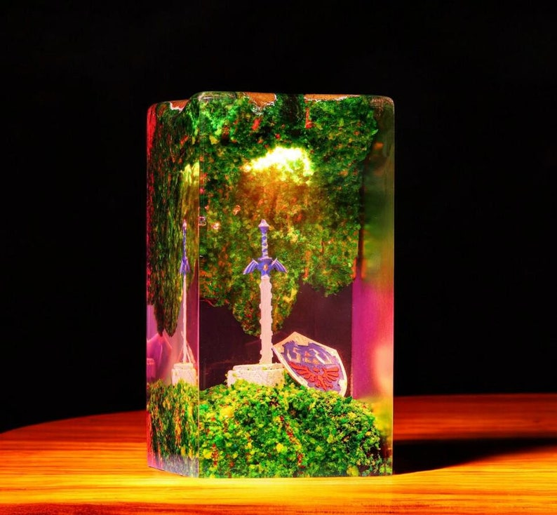 Master Sword Hylian Shield Lamp