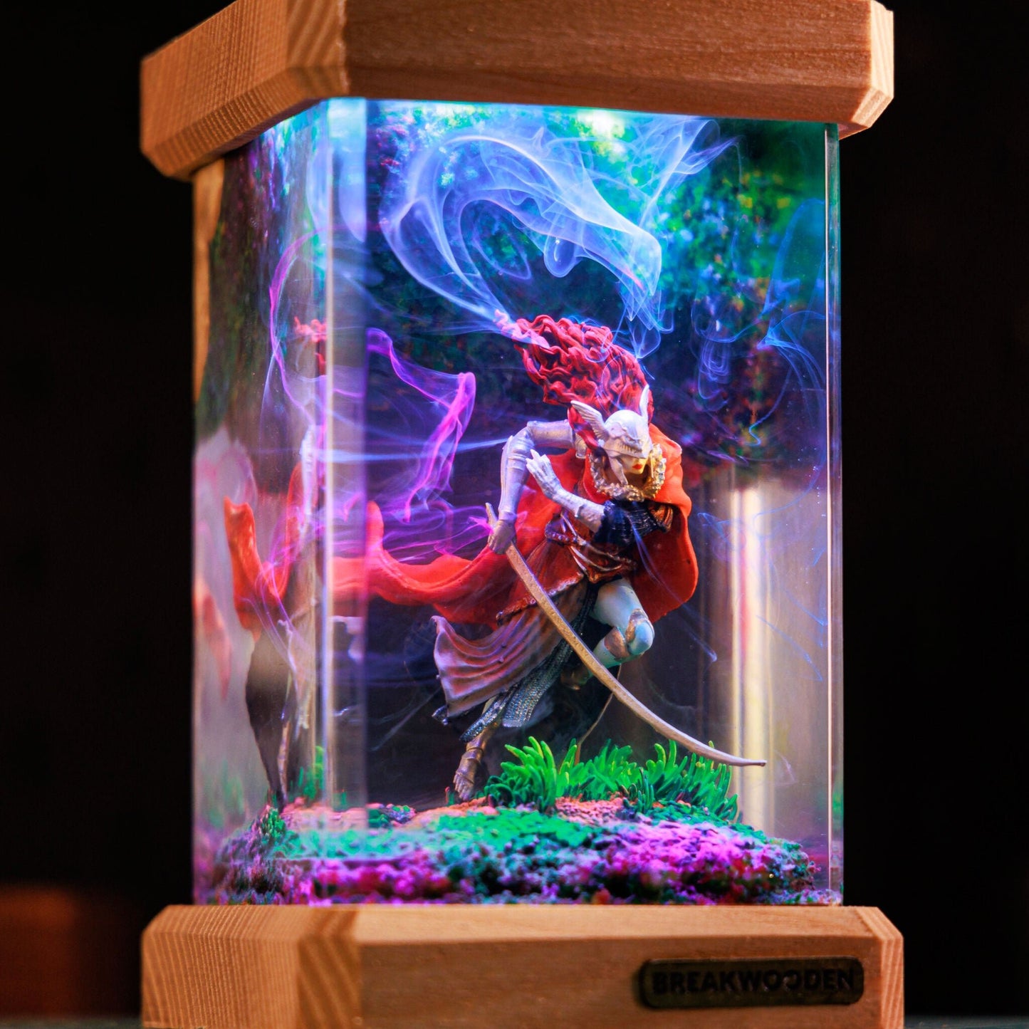 Malenia Elden Ring Resin Lamp with LED Lights - tinylighting