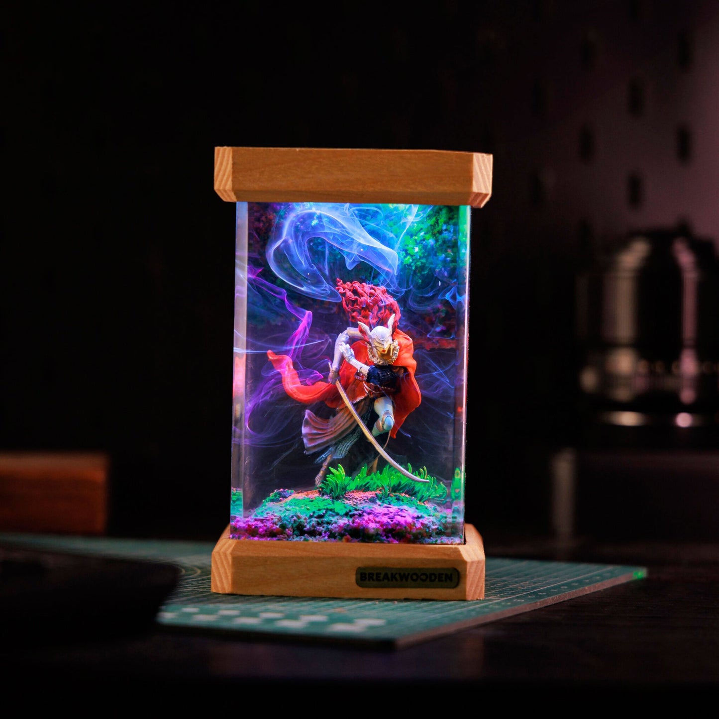 Malenia Elden Ring Resin Lamp with LED Lights - tinylighting