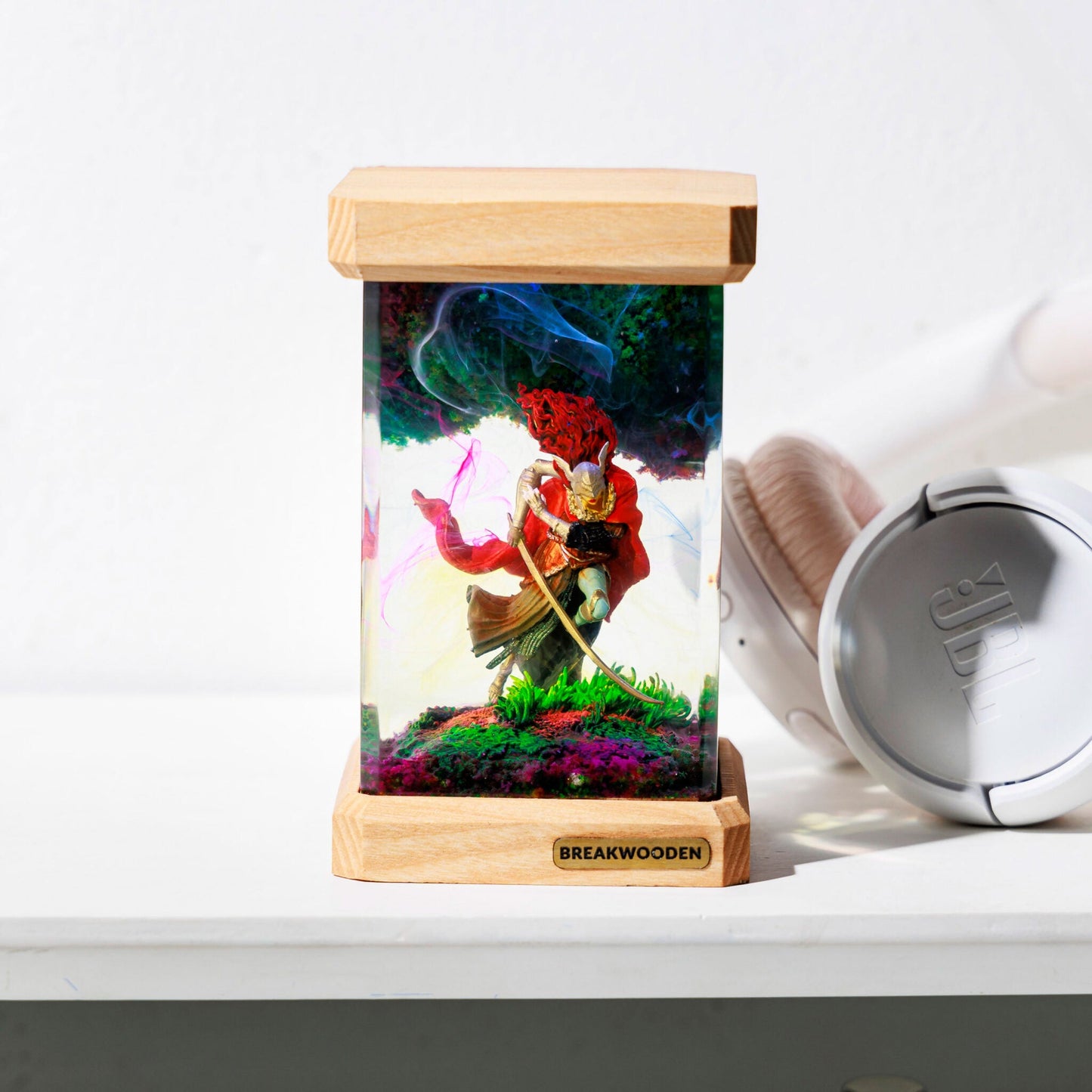 Malenia Elden Ring Resin Lamp with LED Lights - tinylighting