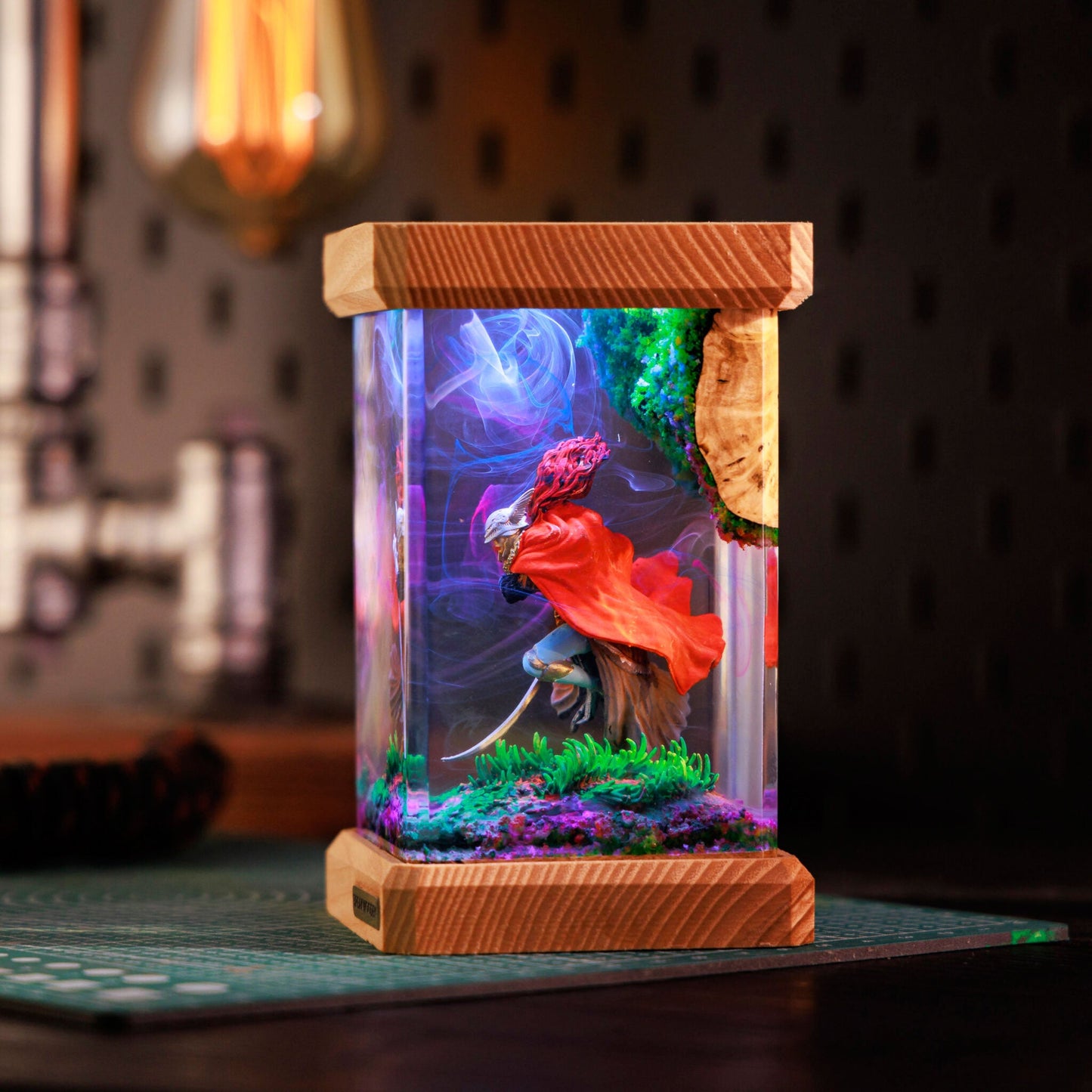 Malenia Elden Ring Resin Lamp with LED Lights - tinylighting