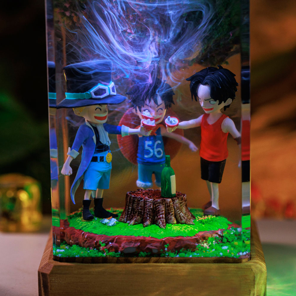 Luffy Sabo Ace Lamp - One Piece Gift