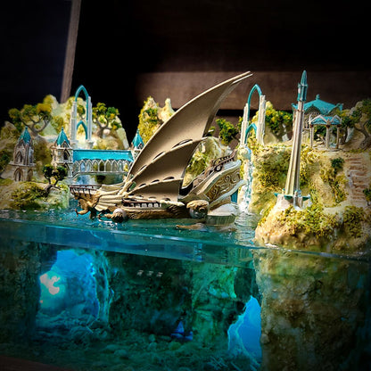 Elf Boat Valinor Light Box - The Lord Of The Rings Fanart