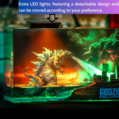 Godzilla Atomic Breath Figure Resin Lamp