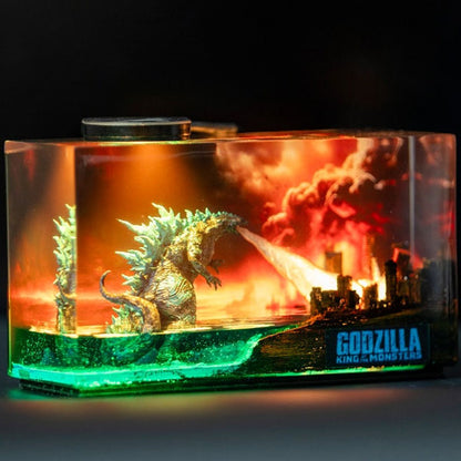 Godzilla Atomic Breath Figure Resin Lamp 