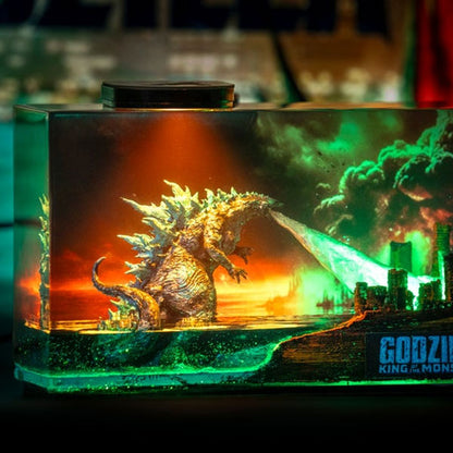 Godzilla Atomic Breath Figure Resin Lamp 